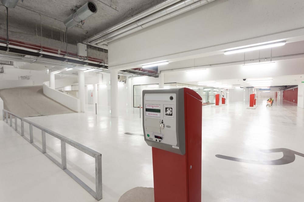 Paiement en borne de sortie et lecture de plaque sur l’ensemble de nos parkings